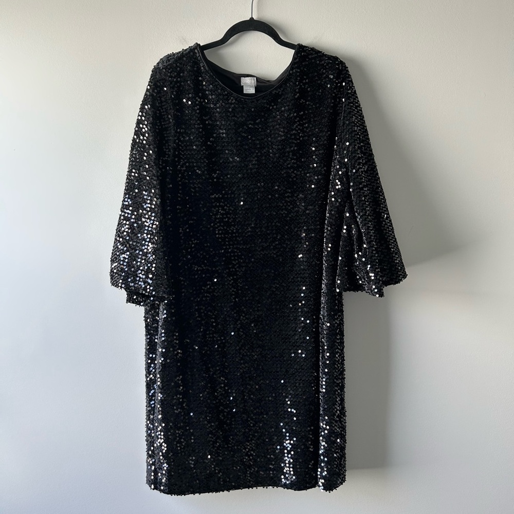 Chico's black sequin dress